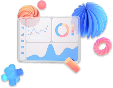 Data Visualization Interface With Abstract Shapes